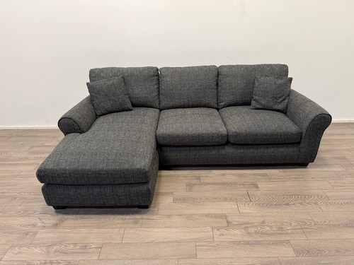 Lisbon charcoal fabric left - charcoal,
