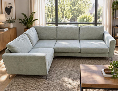 Dfs light grey fabric shaped - grey, l-shaped