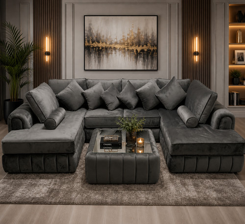 Lilly shape corner sofa grey - lilly,