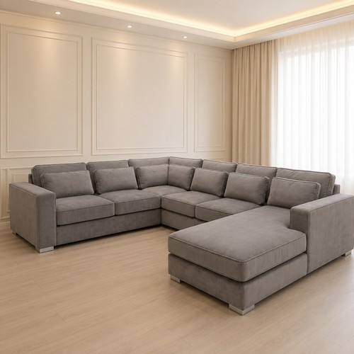 Grey large corner sofa - grey,