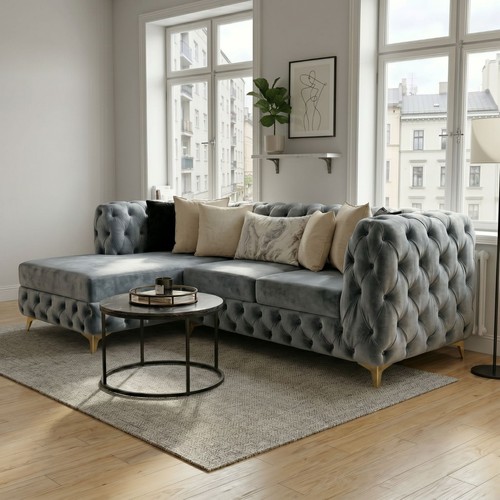 Plush steel grey shape - steel, l