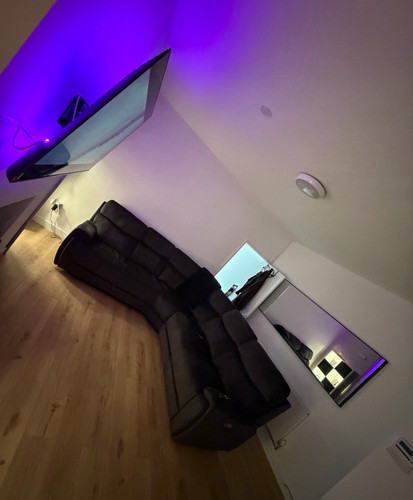 Black corner sofa seater - black,