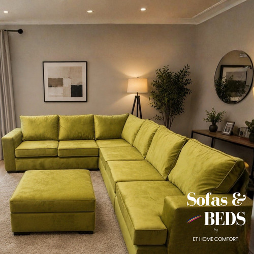New large ruby corner - new, sofa