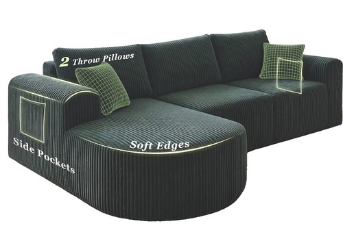 Boneless shaped corner - boneless, l-shaped