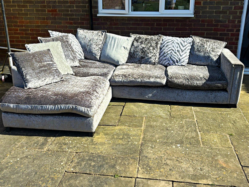 Dfs grey corner sofa with - corner,