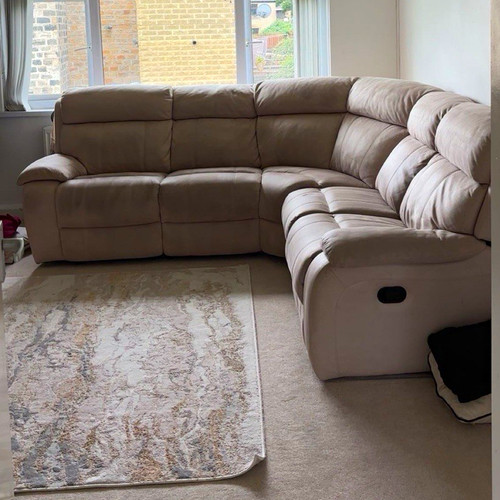Beige corner sofa