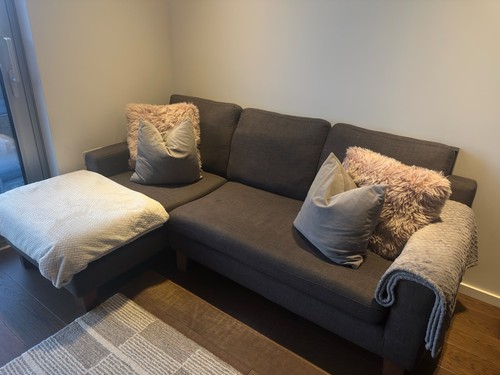 Grey fabric shape corner - fabric, l-shape