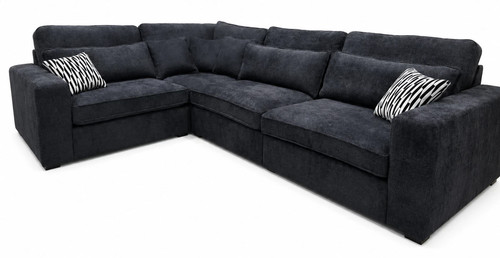 Ruby corner shape sofa black - sofa,