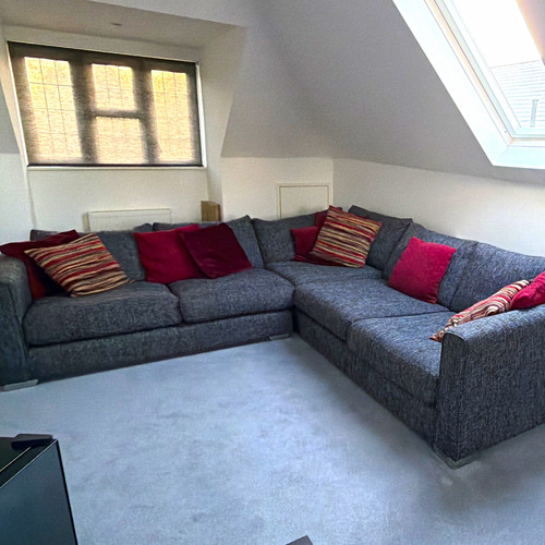 Grey fabric corner sofa - grey,