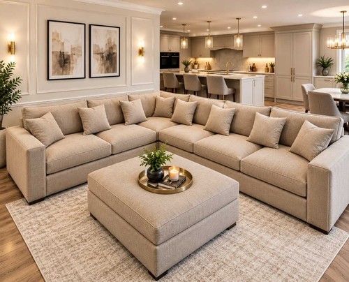 Mink large corner sofa - large,