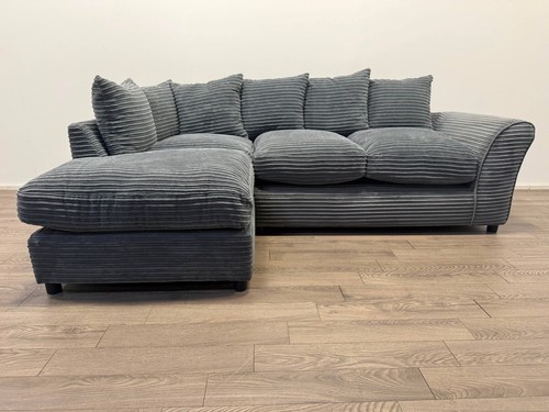 Harry grey fabric large - grey, left