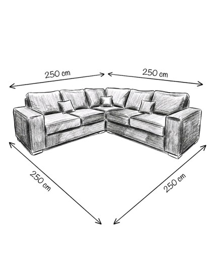 Mink seater corner sofa - mink,