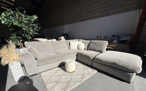 Grey dfs fleck corner sofa - grey,