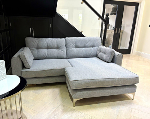 Grey fabric corner left or - grey,
