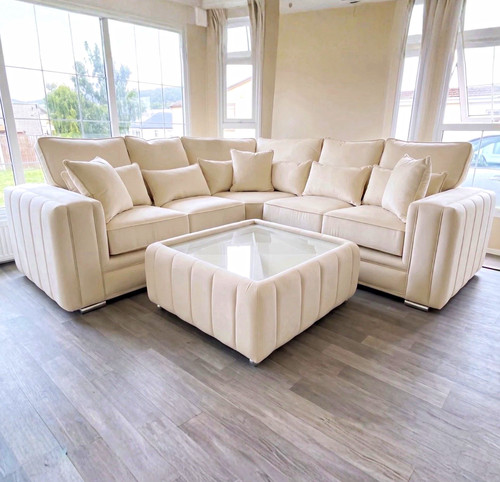 Rahman sofas cream velvet - rahman,