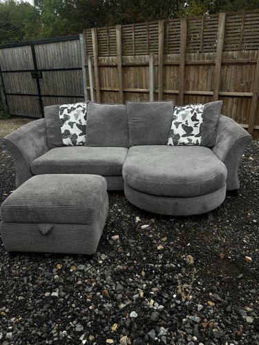 Dfs grey fabric corner sofa - dfs,